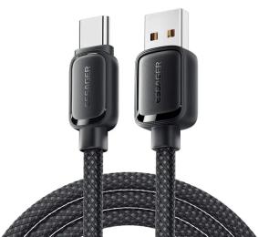 Дата-кабель Essager EXCT-TD01-P USB Type-A (тато)  -  USB Type-C (тато), 1m Black magnetic cable Jelly Bean