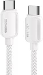 Дата-кабель Essager EXCTT1-WL02-P USB Type-C (тато)  -  USB Type-C (тато), 1m White 100W Breeze