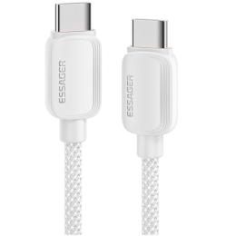 Дата-кабель Essager EXCTT1-WLA02-P USB Type-C (тато)  -  USB Type-C (тато), 2m White 100W Breeze