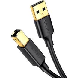 Дата-кабель Ugreen US135 USB 2.0 AM (тато) - BM (тато) Print Cable, 5m Black (10352)