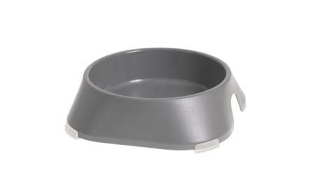 Посуд для котів Fiboo Миска з антиковзаючими накладками S світло-сіра (FIB0104)