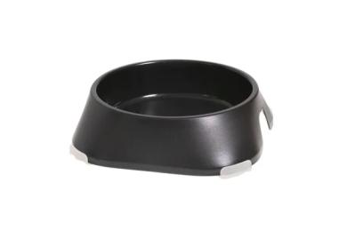Посуд для котів Fiboo Миска з антиковзаючими накладками S чорна (FIB0103)