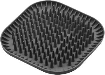 Універсальний посуд для тварин Fiboo Fiboowl Spiky килимок для злизування ласощів та їжі, 19х19 см темно-сірий (FIB0231)