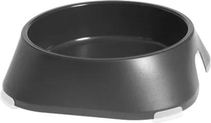 Посуд для собак Fiboo Миска з антиковзаючими накладками M темно-сіра (FIB0114)