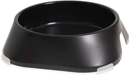 Посуд для собак Fiboo Миска з антиковзаючими накладками M чорна (FIB0112)