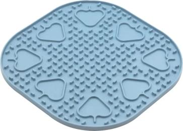 Універсальний посуд для тварин Fiboo Snoopy килимок для злизування ласощів та їжі, 25х25 см блакитний (FIB0255)