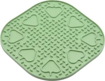 Універсальний посуд для тварин Fiboo Snoopy килимок для злизування ласощів та їжі, 25х25 см зелений (FIB0253)