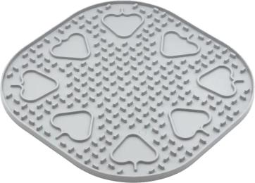 Універсальний посуд для тварин Fiboo Snoopy килимок для злизування ласощів та їжі, 25х25 см світло-сірий (FIB0250)
