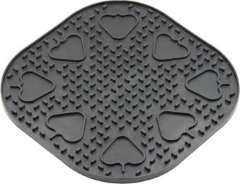 Універсальний посуд для тварин Fiboo Snoopy килимок для злизування ласощів та їжі, 25х25 см темно-сірий (FIB0249)