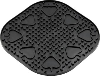 Універсальний посуд для тварин Fiboo Snoopy килимок для злизування ласощів та їжі, 25х25 см чорний (FIB0248)