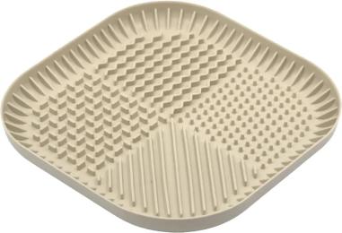 Універсальний посуд для тварин Fiboo Fiboowl килимок для злизування ласощів та їжі, L бежевий (FIB0225)