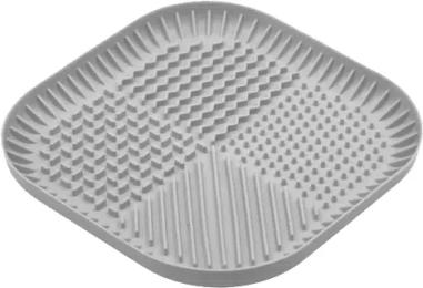 Універсальний посуд для тварин Fiboo Fiboowl килимок для злизування ласощів та їжі, L світло-сірий (FIB0222)