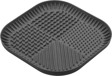 Універсальний посуд для тварин Fiboo Fiboowl килимок для злизування ласощів та їжі, L темно-сірий (FIB0223)