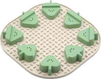 Універсальний посуд для тварин Fiboo Snoopy + fibnoose килимок для злизування ласощів і їжі з елементами гри, бежевий (FIB0261)