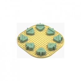 Універсальний посуд для тварин Fiboo Snoopy + fibnoose килимок для злизування ласощів і їжі з елементами гри, жовтий (FIB0262)