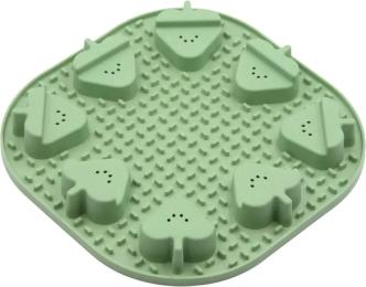 Універсальний посуд для тварин Fiboo Snoopy + fibnoose килимок для злизування ласощів і їжі з елементами гри, зелений (FIB0264)