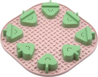 Універсальний посуд для тварин Fiboo Snoopy + fibnoose килимок для злизування ласощів і їжі з елементами гри, рожевий (FIB0263)