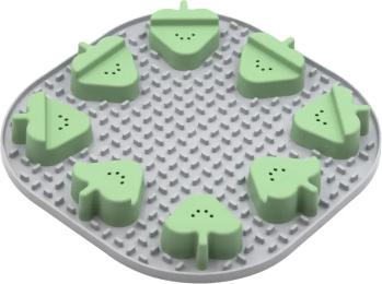 Універсальний посуд для тварин Fiboo Snoopy + fibnoose килимок для злизування ласощів і їжі з елементами гри, світло-сірий (FIB0259)