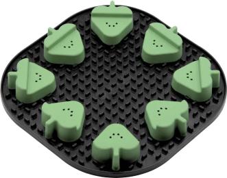 Універсальний посуд для тварин Fiboo Snoopy + fibnoose килимок для злизування ласощів і їжі з елементами гри, чорний (FIB0258)