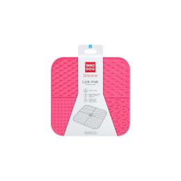 Універсальний посуд для тварин WAUDOG Silicone Килимок для злизування 19х19х1 см рожевий (23527)