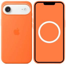 Чохол-накладка Infinity Silicone case (AAA) with Magsafe and Animation для Apple iPhone 17 Air (6.5) Orange