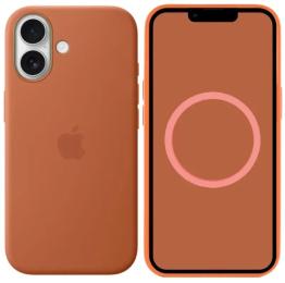 Чохол-накладка Infinity Silicone case (AAA) with Magsafe and Animation для Apple iPhone 17 (6.3) Terracotta