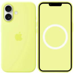 Чохол-накладка Infinity Silicone case (AAA) with Magsafe and Animation для Apple iPhone 17 (6.3) Neon Yellow