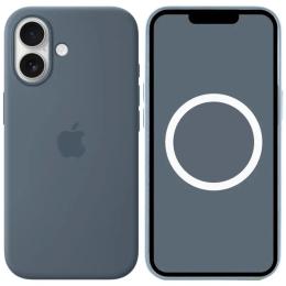 Чохол-накладка Infinity Silicone case (AAA) with Magsafe and Animation для Apple iPhone 17 (6.3) Anchor Blue