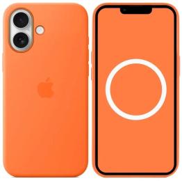 Чохол-накладка Infinity Silicone case (AAA) with Magsafe and Animation для Apple iPhone 17 (6.3) Orange
