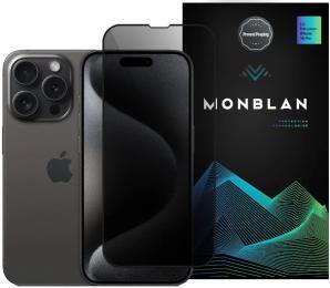 Захисне скло Monblan для iPhone 15 Pro 2.5D Anti Peep 0.26mm Dust-Proof Black