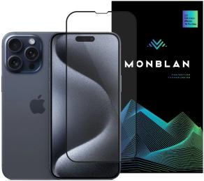 Захисне скло Monblan для iPhone 15 Pro Max 2.5D Anti Static 0.26mm Dust-Proof Black