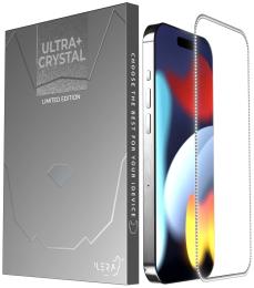 Захисне скло iLera Ultra + Crystal for iPhone 15 Plus White (зі стразами)