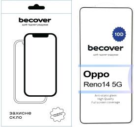 Захисне скло BeCover для Oppo Reno14 5G 10D (713932) Black