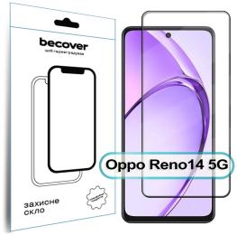 Захисне скло BeCover для Oppo Reno14 5G (713933) Black