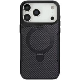 Чохол-накладка EpiK TPU + PC Metal Buttons with MagSafe Carbon Ring для Apple iPhone 17 Pro (6.3) Black