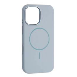Чохол-накладка Infinity Liquid Silicone Case Metal Camera MagSafe для iPhone 16 Pro Max Sky Blue