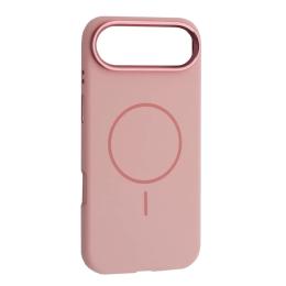 Чохол-накладка Infinity Liquid Silicone Case Metal Camera MagSafe для iPhone 17 Air Pink