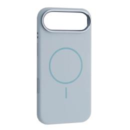 Чохол-накладка Infinity Liquid Silicone Case Metal Camera MagSafe для iPhone 17 Air Sky Blue