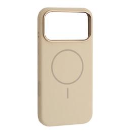 Чохол-накладка Infinity Liquid Silicone Case Metal Camera MagSafe для iPhone 17 Pro Max Antique White