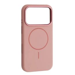 Чохол-накладка Infinity Liquid Silicone Case Metal Camera MagSafe для iPhone 17 Pro Max Pink