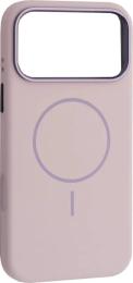 Чохол-накладка Infinity Liquid Silicone Case Metal Camera MagSafe для iPhone 17 Pro Morandi Purple