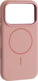 Чохол-накладка Infinity Liquid Silicone Case Metal Camera MagSafe для iPhone 17 Pro Pink