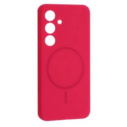 Чохол-накладка Infinity Silicone Case luxury + MagSafe for Samsung S24 Firefly Rose