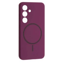Чохол-накладка Infinity Silicone Case luxury + MagSafe for Samsung S24 Purple