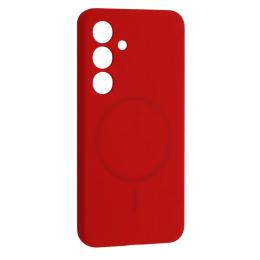 Чохол-накладка Infinity Silicone Case luxury + MagSafe for Samsung S24 Red
