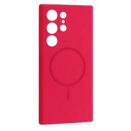 Чохол-накладка Infinity Silicone Case luxury + MagSafe for Samsung S25 Ultra Firefly Rose