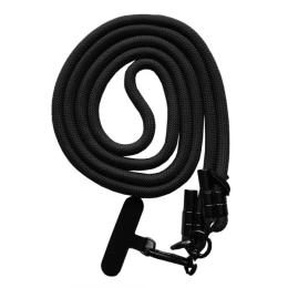 Ремінець для смартфона Infinity LONG (150см) 8mm Black з карабіном + тримач для чохлів (універсальний)