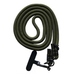 Ремінець для смартфона Infinity LONG (150см) 8mm Dark Green з карабіном + тримач для чохлів (універсальний)