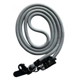 Ремінець для смартфона Infinity LONG (150см) 8mm Gray з карабіном + тримач для чохлів (універсальний)