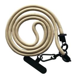 Ремінець для смартфона Infinity NEW (120см) 8mm Pink Sand з карабіном + тримач для чохлів (універсальний)